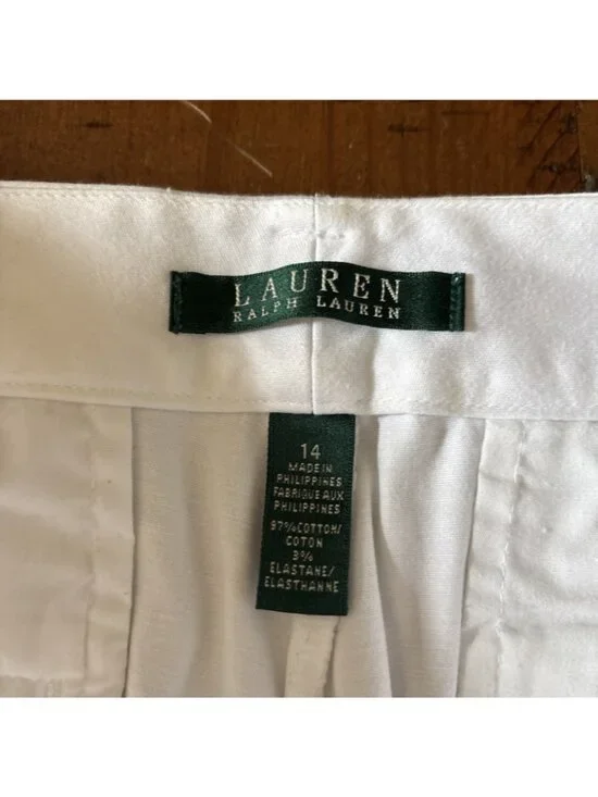 Ralph Lauren White Mid Length Shorts Size 14 - Picture 2 of 5